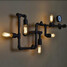 Mini Style Light Wall Sconces Industrial Style Country Metal Water Pipe - 3