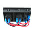 Dual USB Port Rocker Switch Kit LED Housing ABS Holder Car Marine Boat - 6