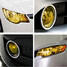 Golden Self Adhesive Decal Car Light Sheet Tint Vinyl Film Yellow Sticker - 2