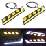 Turn Signal Light Car LED 12V White DRL Fog Light Driving Shape COB Yellow - 1