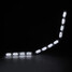 1Pair Yellow LED Turn Lights Lamp Streamer Daytime Running Lights Steel Ring White - 3