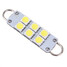 Loop 44mm 6SMD Rigid LED Light Lamp 5050LED Festoon Xenon White - 4