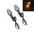 Light Indicators 12V Motorcycle Turn Carbon LED Amber Orange - 1