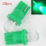 Instrument Lights Green 1W 10Pcs T10 Lamp DC 12V Car Auto Fog 25LM Bulb Motorcycle Steel Ring - 1