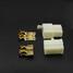 Motorcycle Scooter Male Female 3 Way Connectors Terminal 5 x 6.3mm - 2