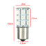 12V Lamp Reverse 21W LED Car Turn Signal Light 5050 27SMD Tail Pair Bulb Yellow - 2