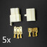 Motorcycle Scooter Male Female 3 Way Connectors Terminal 5 x 6.3mm - 1