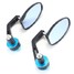 22mm CNC Rear View Mirrors Oval 8inch Aluminum Motorcycle Handlebar - 3