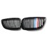 Sport Black for BMW M Style Pair E92 E93 Car Front Matt 2DR Grills 3 Series Kidney - 3