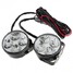 Car Daytime Running Light 4W White Round 4LED DC 12V A pair - 2