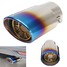 Chrome Grilled Blue Caliber Stainless Steel All Pipe Car Exhaust Muffler Tip - 1