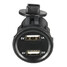 2.1A 1A Voltage Voltmeter 12V Car Motorcycle Dual USB Charger Socket LED Light - 8