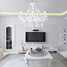 White Chandelier Living Crystal Lights Modern - 6