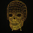 Colorful Table Lamp Led Decoration Usb 3d Skull - 3