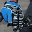Cycling Bike Silicone Finger Warm Gloves Long Gel Bicycle Blue Full - 2