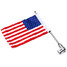 Bike Honda American Skull Mount Luggage Rack Flag Pole USA Motorcycle Rear - 7