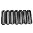 Grill Front Black 11Pcs Insert Cover for Jeep Wrangler JK Grille Headlight Trim - 2