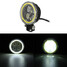 Hi Lo 12V Round LED RGB 9V-30V Spot Headlight Work Light Beam Halo Angel - 6