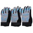 Cycling Bike Silicone Finger Warm Gloves Long Gel Bicycle Blue Full - 4