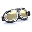 Frame Pilot Motorcycle Scooter Style Silver Helmet Goggles - 3