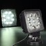 Square UTV Floodlight 4x4 Offroad 6000K 27W Truck Boat LED Work Light Bar - 2