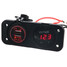 LED Panel Car Boat Marine Dual USB Charger Adapter 12V Voltmeter Waterproof - 2