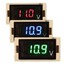 Red Green LED Digital Display Voltage Voltmeter Blue 12-24V Panel Motorcycle - 1