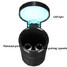 Portable Car Travel Ash Holder Cup Cigarette Black Auto Ashtray LED Blue Light - 3