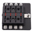 Fuse box 12V Car Caravan 8 Way Block Holder 32V Circuit Standard Blade Kit - 6