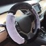 Autumn Grip Plush Cute 38CM Diamond Crystal Steel Ring Wheel Cover Car Auto Winter - 3