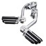 Adjustable 1.25inch Harley Davidson 32mm Short Mount Long Chrome Angled Foot Pegs Pedals - 4