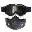 Detachable Harley Retro Helmet Face Mask Shield Goggles Motorcycle - 5