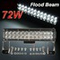 72W ATV UTE 6000K Offroad SUV Work Truck Light Bar 24LED Flood 12-24V - 1