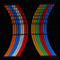 Multi Color Stickers Tape Stripe Reflective Wheel Rim Decal - 2