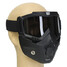 Detachable Harley Retro Helmet Face Mask Shield Goggles Motorcycle - 6