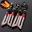 Red Universal Motorcycle Turn Signal Indicators Amber Light Lamp 4pcs - 2