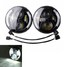 Harley Jeep Wrangler 7Inch Hi Lo Hummer LED Headlights Beam 6500K White 50W 2Pcs - 1