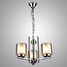 3 Heads Shade Glass Iron Candle Lighting Lamp Chandelier Electroplated Classic - 1