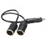 Double Extension Lead Adaptor 12V Splitter Cigarette Lighter Socket - 1