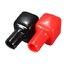 Red Pair Positive Negative Battery Terminal Black - 1