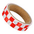 Caution Reflective Sticker Dual Warning Color Chequer Roll Signal - 6
