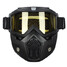 Motorcycle Bike Yellow Lens Detachable Modular Helmet Face Mask Shield Goggles - 1