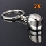 Key Chain Ring Keychain Keyring Motorcycle Helmet Silver Auto - 1