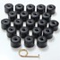 17MM Caps Covers 20pcs Plastic with Hook Bolt Nut HUB fit for VW Wheel - 1