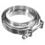 Pipe Stainless Steel V-Band Clamp Turbo Exhaust Down 4inch - 1