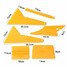 6pcs Yellow Car Window Tinting Glass Tint Vinyl Sticker Installation Scraper Tool Kit - 2