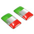 Aluminium Flag Pair Italy Decal Decoration Badge Emblem Self-Adhesive Car Sticker - 7