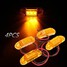 Amber Kit Turn Brake Square Tail Stop LED Light Side Marker Lamp Truck Trailer - 8