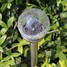 Light Crackle Ball Color Changing Garden Lamp Set Glass Solar Stake - 4