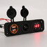 Dual USB Charger Lighter Adapter DC 12V Car Cigarette Lighter Socket Voltmeter Outlet - 5